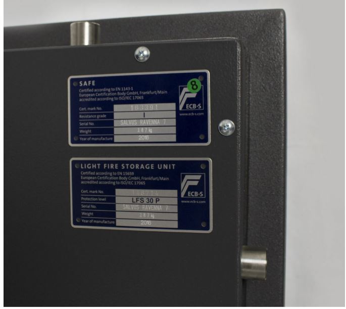 Salvus Ravenna 7 elo Inbraak- en brandwerende kluis - Afbeelding 3