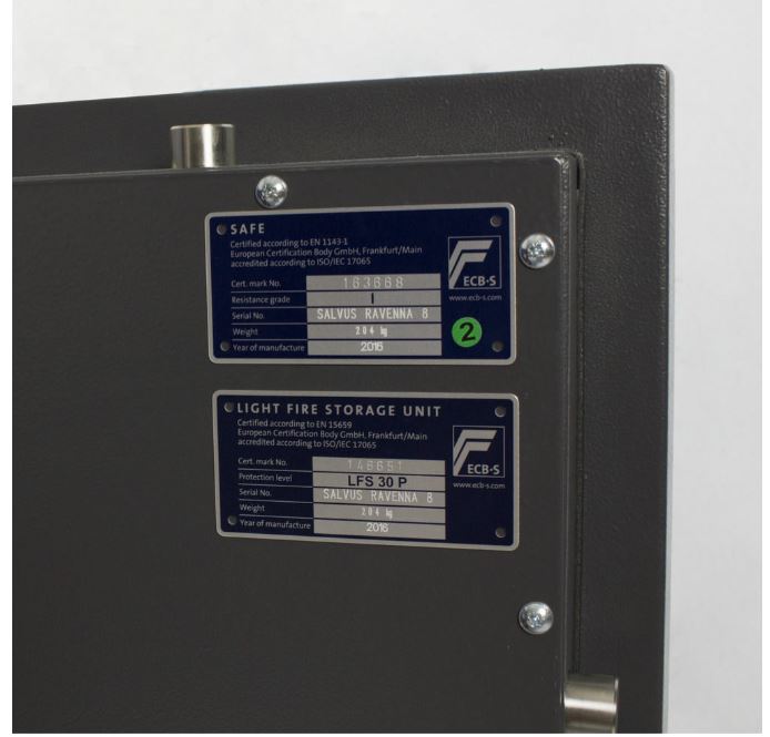 Salvus Ravenna 8 elo Inbraak- en brandwerende kluis - Afbeelding 3