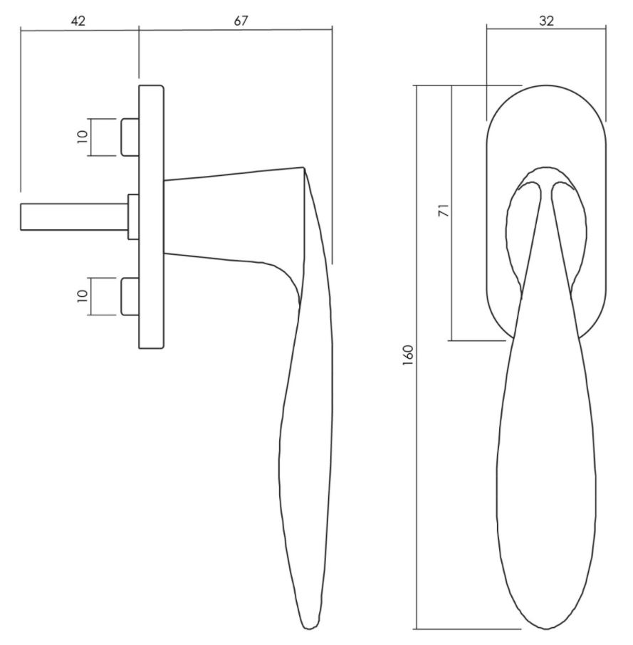 Olivari raamkruk Wind chroom - Afbeelding 2