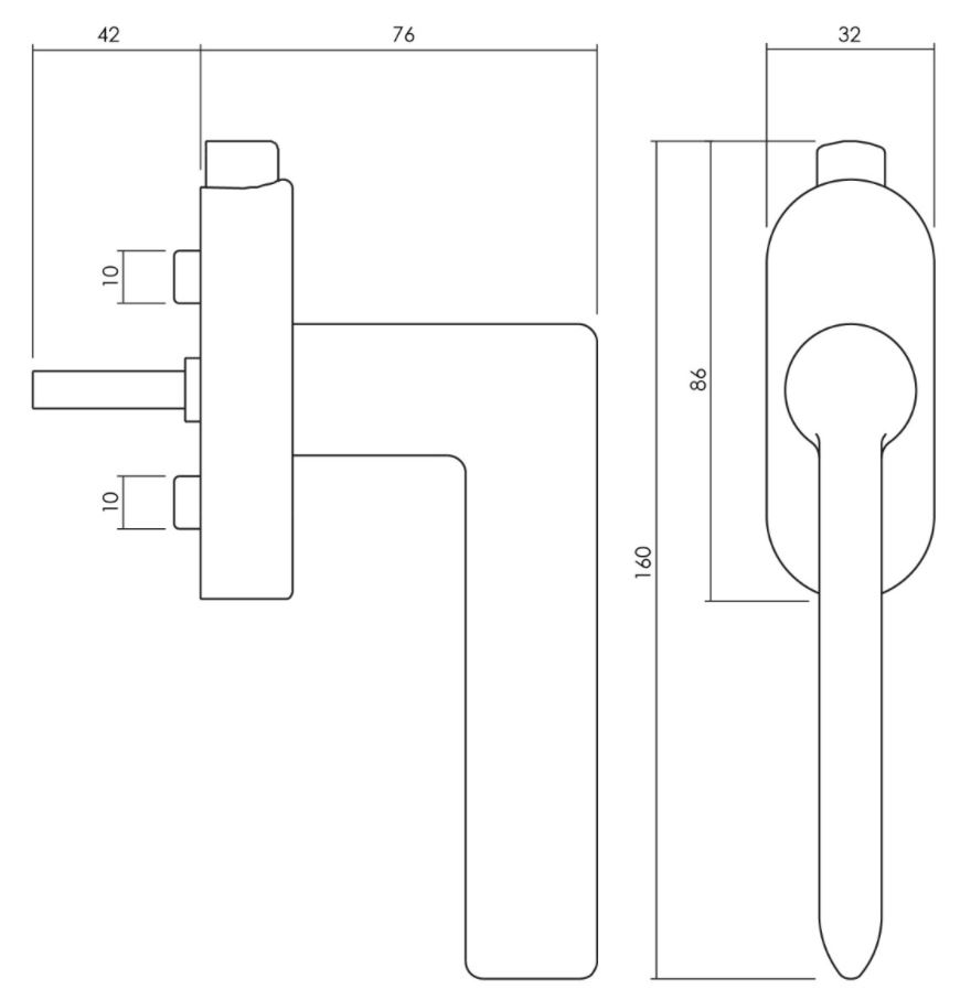 Olivari raamkruk Tecno afsluitbaar nikkel mat titaan PVD - Afbeelding 2
