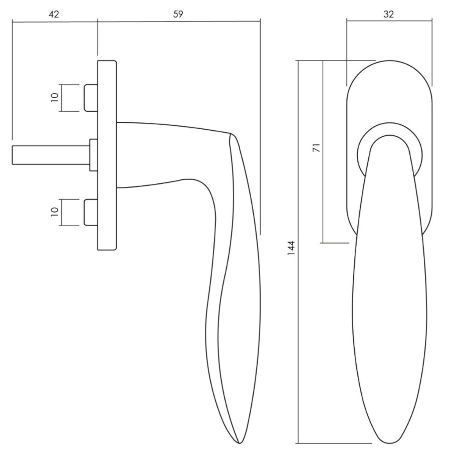 Olivari raamkruk Onda messing titaan PVD - Afbeelding 2