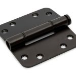 Glijlagerscharnier Doorgezet Ronde Hoek 3 mm 89x89 mm zwart gelakt