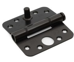 Glijlagerscharnier Doorgezet Ronde Hoek 3 mm 89x89 mm SKG3 zwart gelakt