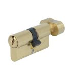 Profielcilinder met knop Standaard 30/30 messing