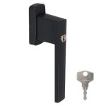 Draaikiepgarnituur afsluitbaar Recht Aluminium zwart