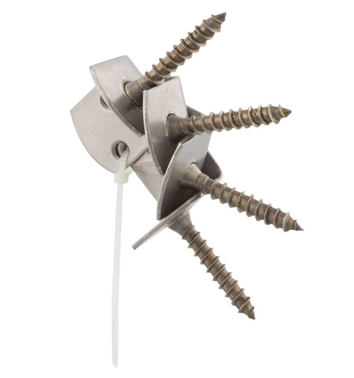 Starx l-steun met schroef rvs 4 stuks - Afbeelding 2