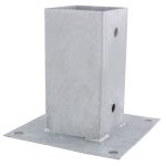 Starx Paalhouder op plaat 72x72 mm verzinkt