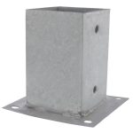 Starx Paalhouder op plaat 92x92 mm verzinkt