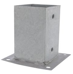 Starx Paalhouder op plaat 92x92 mm verzinkt