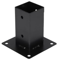 Starx Paalhouder op plaat 72x72 mm zwart