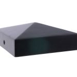 Starx Paalkapje met punt 90x90 mm zwart