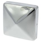 Starx Paalkapje met punt 90x90 mm rvs