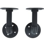 Set plankdragers ijzer zwart 150x85 mm