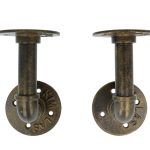 Set plankdragers ijzer brons 150x85 mm