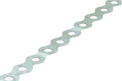 Bandijzer gegolfd, geperforeerd, rvs 12 x 0.75m (10 m)