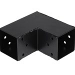 Starx paalverbinder hoekmodel 70x70 mm zwart