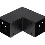 Starx paalverbinder hoekmodel 90x90 mm zwart