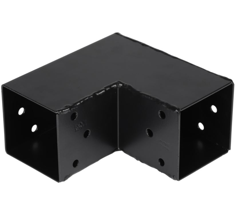 Starx paalverbinder hoekmodel 90x90 mm zwart