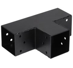 Starx paalverbinder 3-weg T-model 70x70 mm zwart