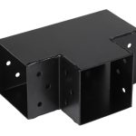 Starx paalverbinder 3-weg T-model 90x90 mm zwart