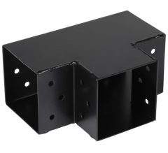 Starx paalverbinder 3-weg T-model 90x90 mm zwart