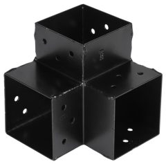 Starx paalverbinder 3-weg hoekmodel 90x90 mm zwart