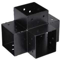 Starx paalverbinder 4-weg 90x90 mm zwart