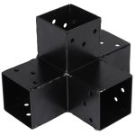 Starx paalverbinder 4-weg 70x70 mm zwart