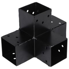 Starx paalverbinder 4-weg 70x70 mm zwart