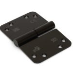 SKG3 Kogelstift paumelle Ronde hoek 89x125 mm rechts rvs zwart Gelakt