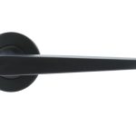 Deurklink Wig op ronde rozet PVD Gunmetal