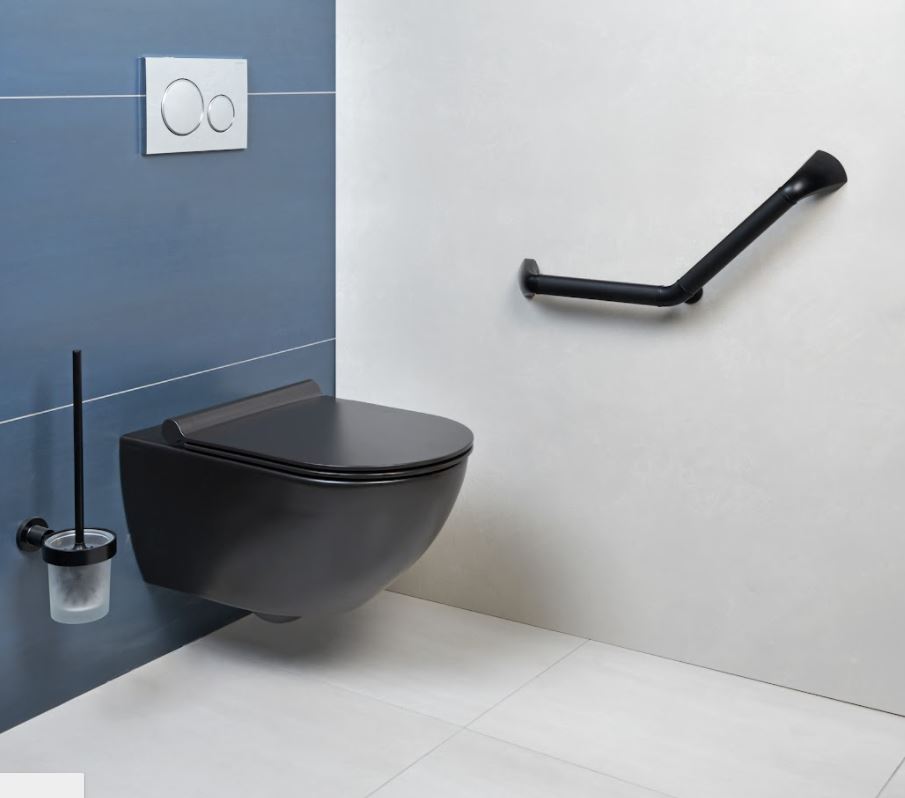 Secucare Wandbeugel hoek 45° zwart - Afbeelding 2