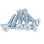 8 stuks Witte Schroeven Torx 4.5 x 40 mm