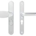 AXA Oval Plus Smal veiligheidsbeslag PC55 SKG3 met kerntrekbeveiliging Wing-greep/kruk