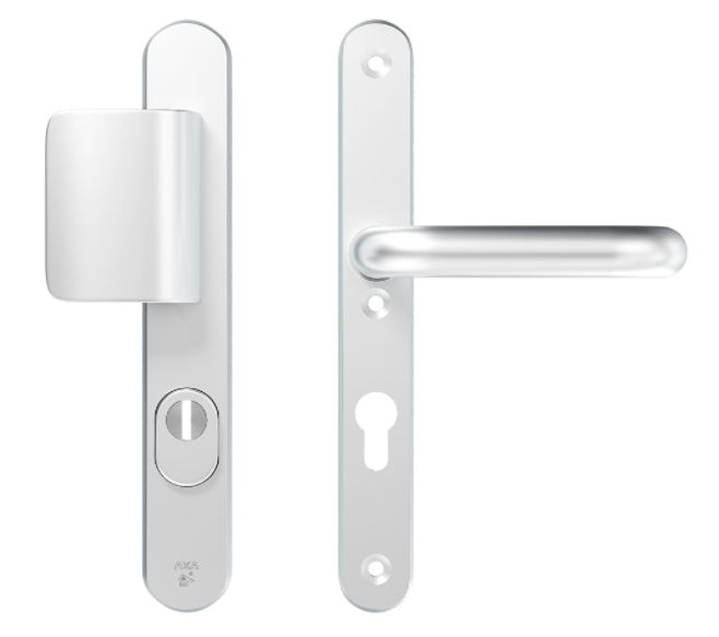 AXA Oval Plus Smal veiligheidsbeslag PC72 SKG3 met kerntrekbeveiliging D-greep/kruk