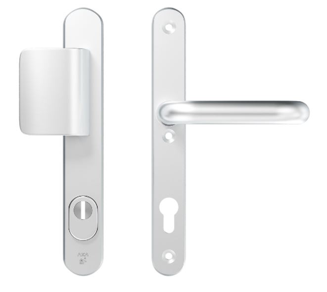 AXA Oval Plus Smal veiligheidsbeslag PC92 SKG3 met kerntrekbeveiliging D-greep/kruk