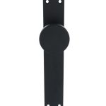 Recht Schild Met vaste knop Blind rvs mat zwart