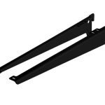 Hoeksteun 180 mm zwart gelakt