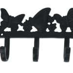 Kapstokrek Vlinder ijzer zwart