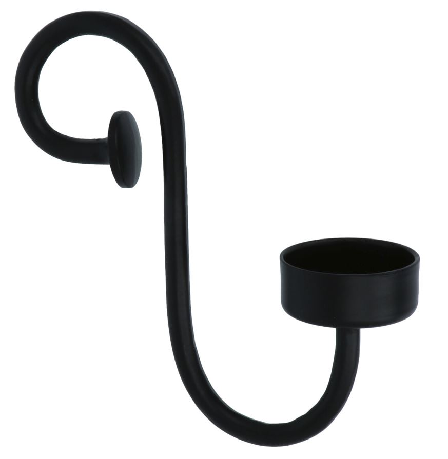 Kaarsenhouder ijzer zwart