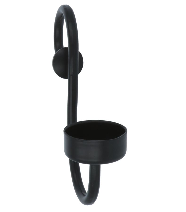 Kaarsenhouder ijzer zwart - Afbeelding 2