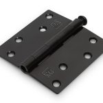 Scharnier met losse pen rechte hoeken 89X89 mm zwart gelakt