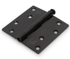 Scharnier met losse pen rechte hoeken 89X89 mm zwart gelakt