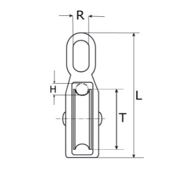 Katrol IJzer Blank 36x83 mm - Afbeelding 3