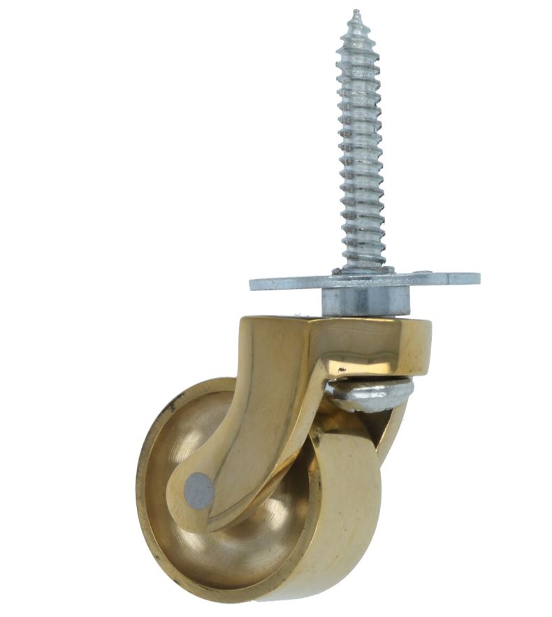 Messing wiel met schroef groot