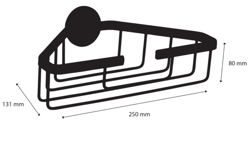 Differnz Doucherekje Driehoek mat zwart - Afbeelding 3