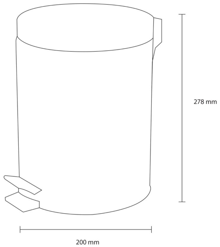 Differnz Pedaalemmer 5 liter Rood Koper - Afbeelding 2