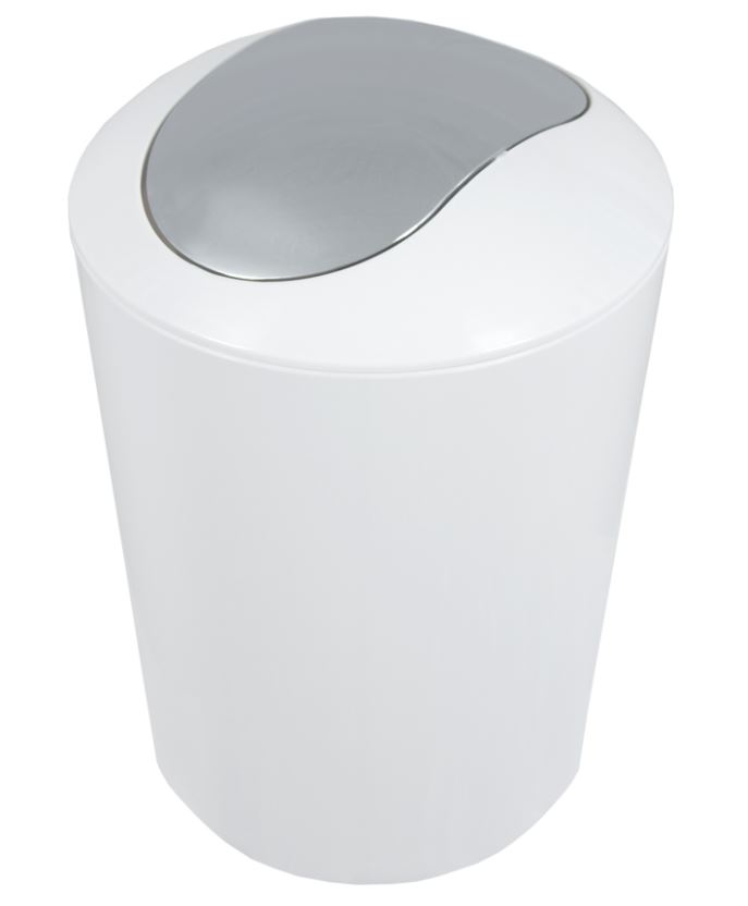 Differnz Paris Afvalemmer Swing 8 liter Wit