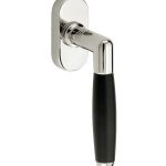 Draaikiepgarnituur Ton ebben/Elegant glans nikkel