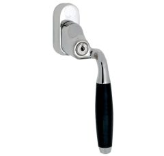 SKG2 Draaikiepgarnituur afsluitbaar Ton ebben/Smal Rechts glans nikkel